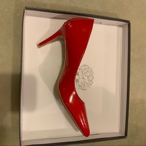 Calvin Klein Red Heel with Metal Accent